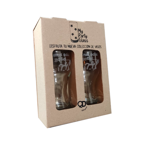 Set 4 vasos de vidrio 350 ml Humo - Tienda Copec